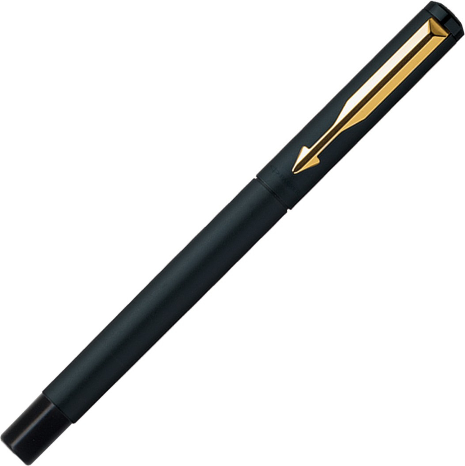 Image of PARKER Vector Matte Black Gold Trim Roller Ball Pen