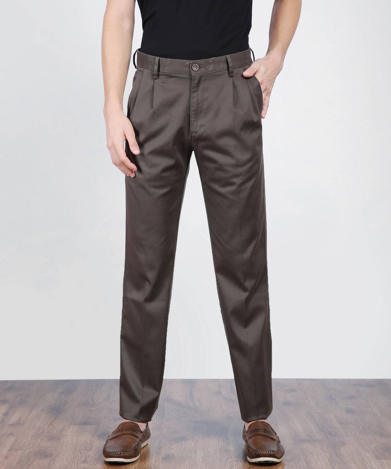 Allen Solly Regular Fit Men Green Trousers