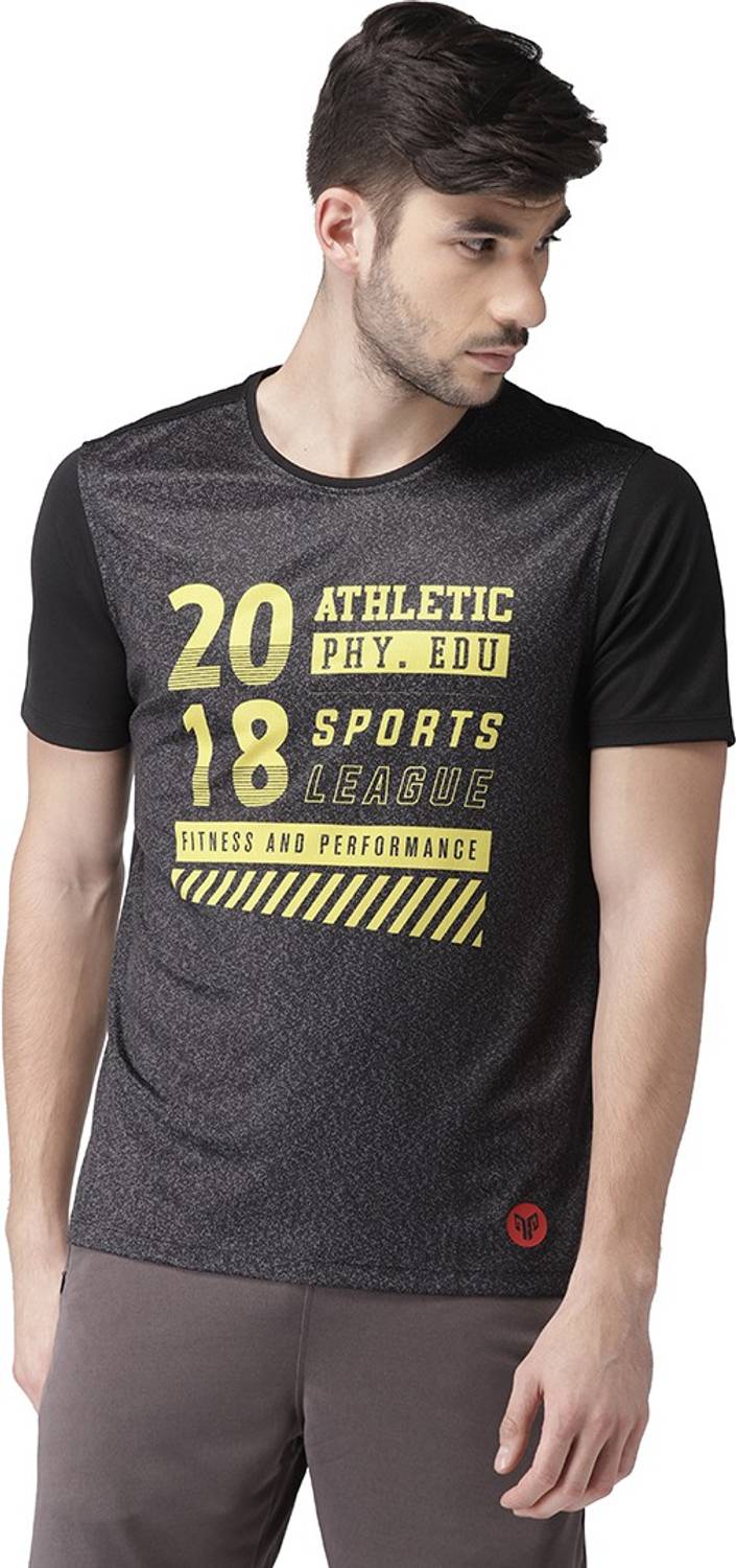 2GO Typography Men Round Neck Black T-Shirt
