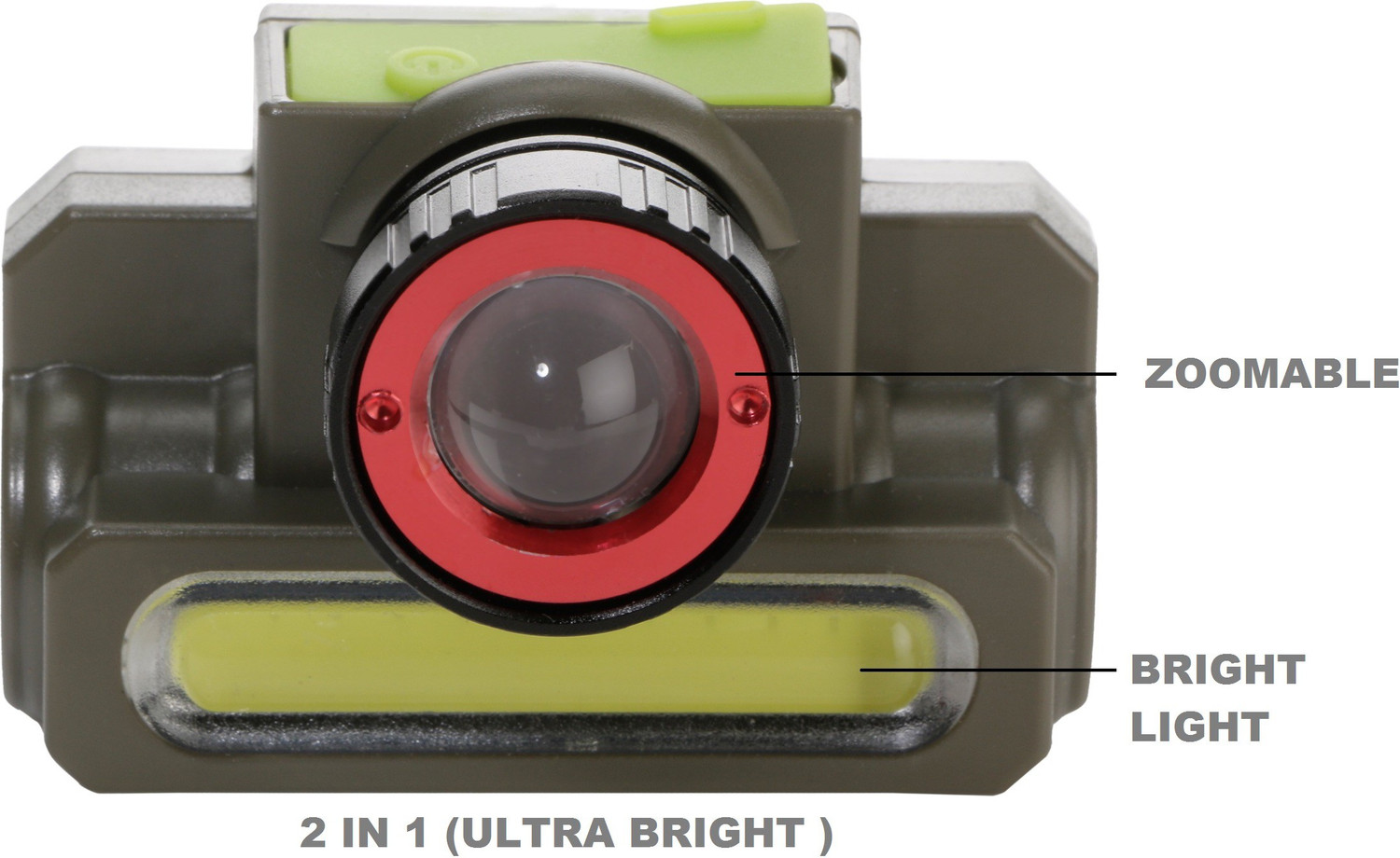 Image of DOCOSS Bright Zoomable LED Headlamp (military)