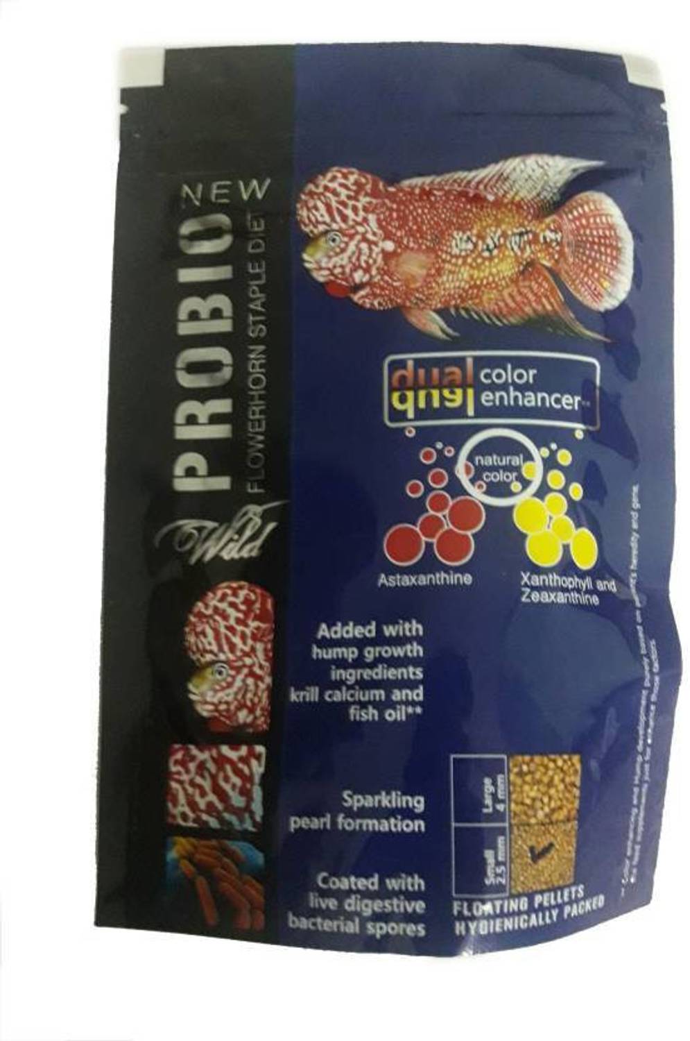 AQUATIC REMEDIES New Wild Probio Flowerhorn Staple Fish Food Small Pellet Manual Fish Feeder
