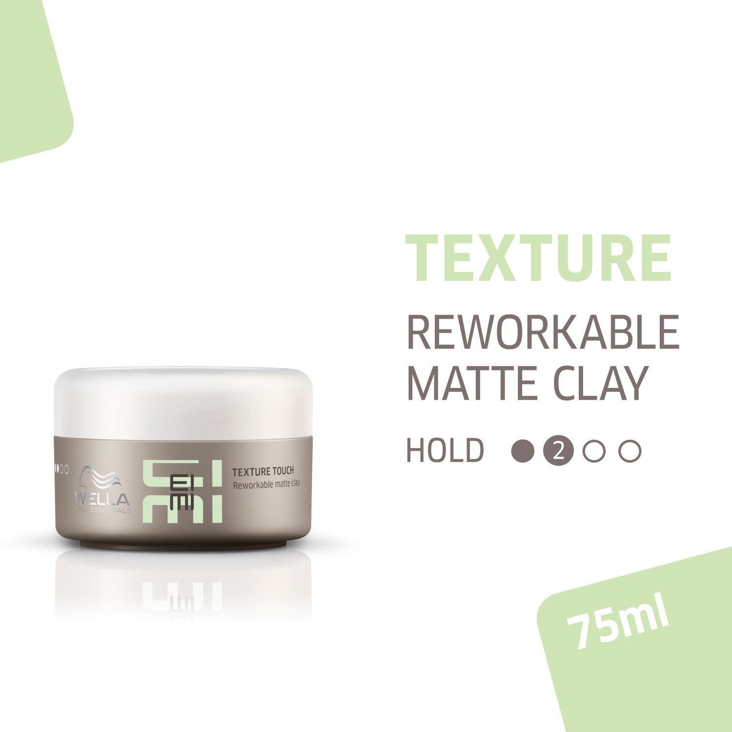 Image of Wella Professionals EIMI Texture Touch Reworkable Matte Clay, Hair Styling Wax for Firm Hold Hair Styler (75 ml)
