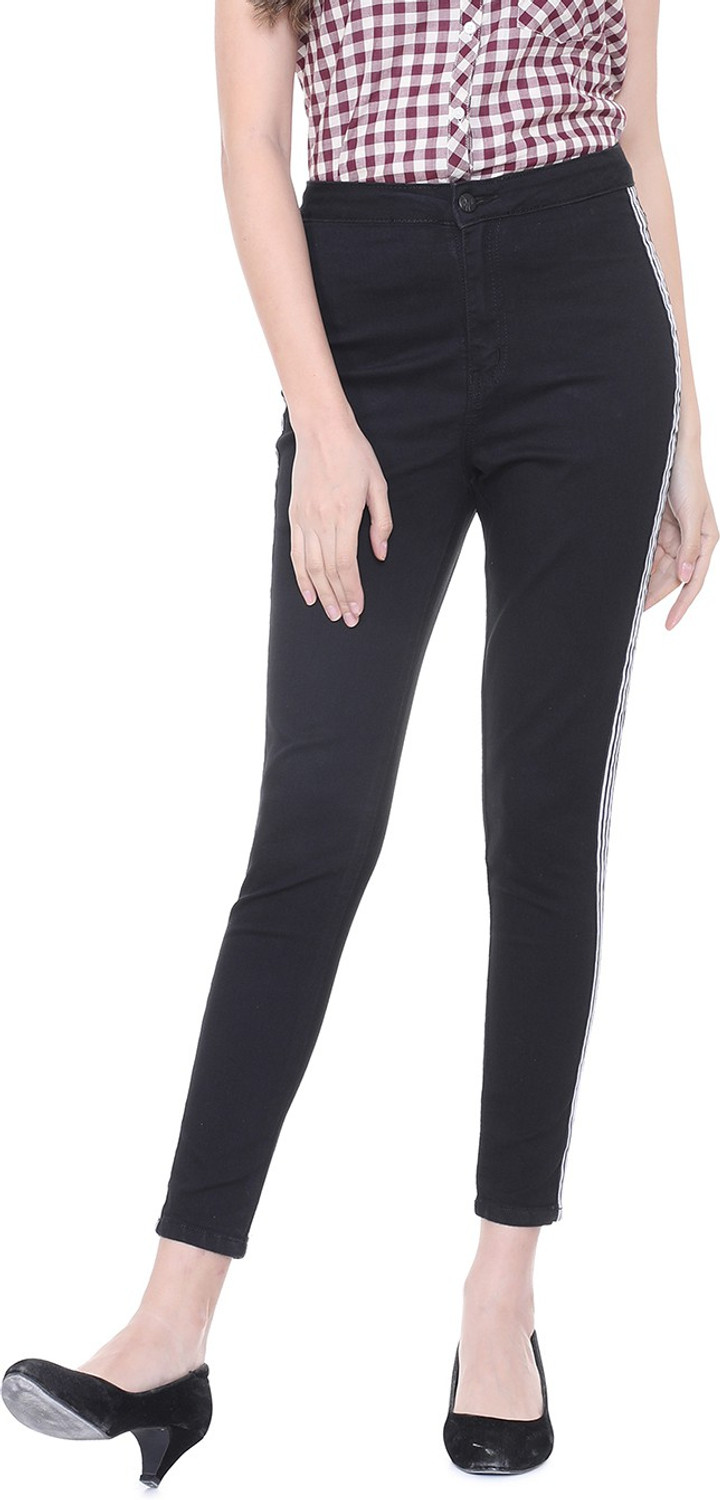 Image of PEOPLE Slim Women Black Jeans