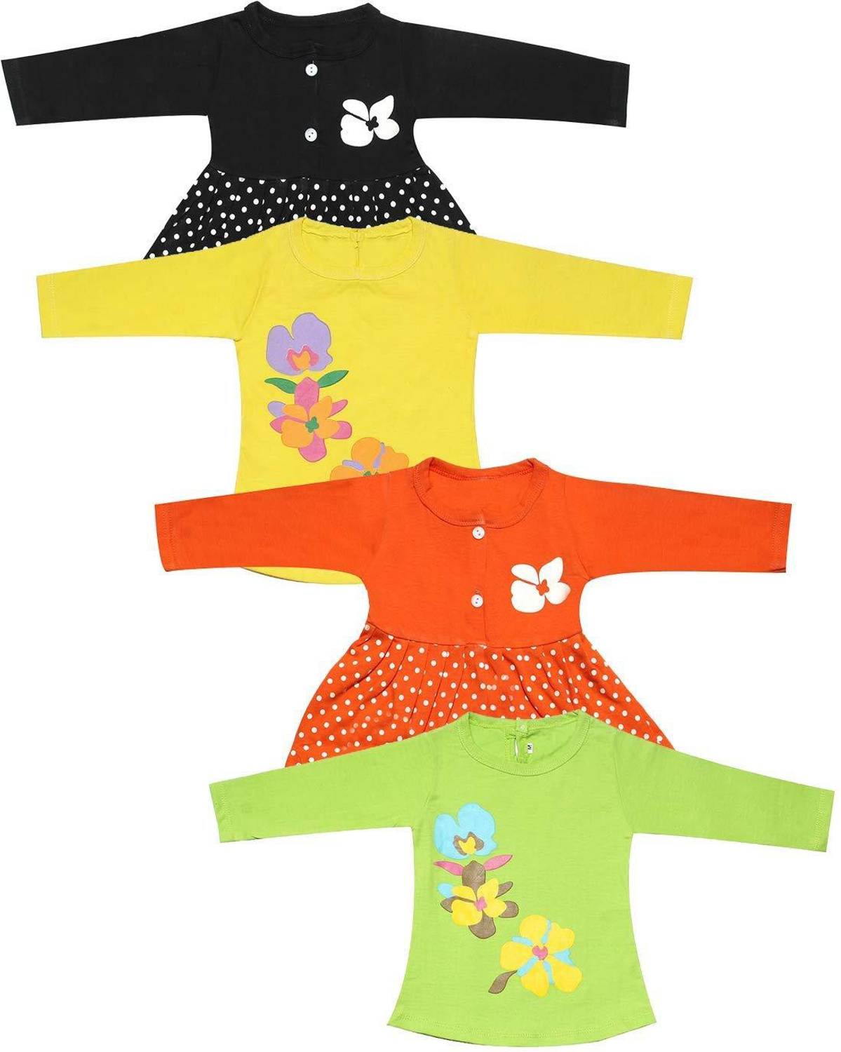 babeezworld Girls Midi/Knee Length Casual Dress