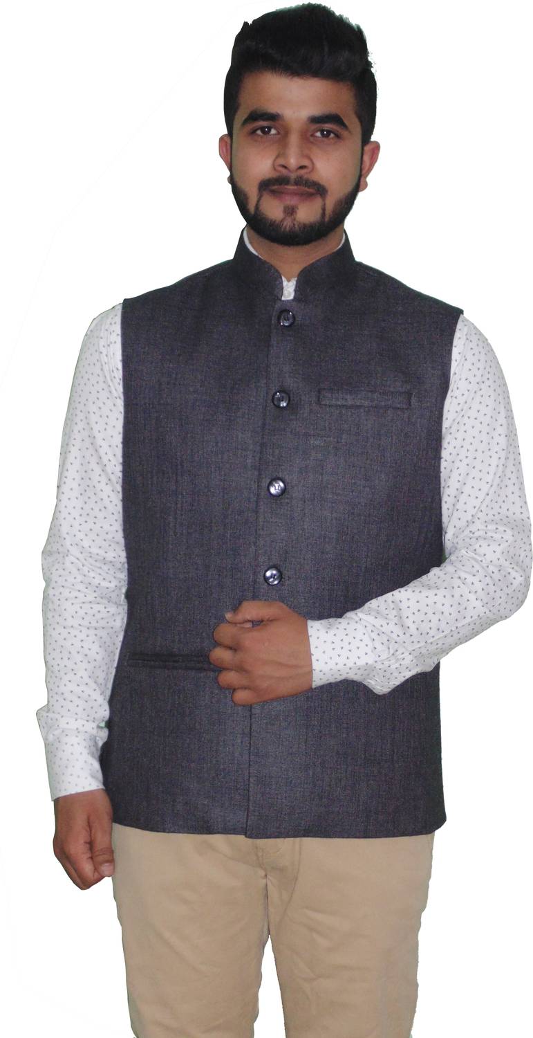 Badoliyasons Men Self Design Nehru Jacket