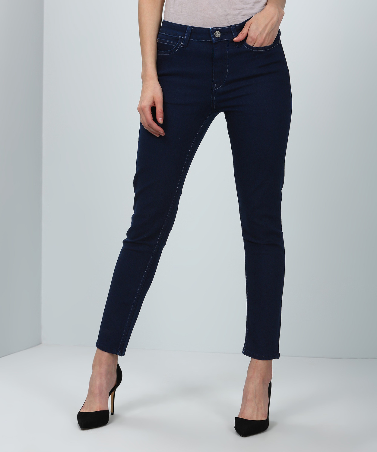 Image of LEE Slim Women Dark Blue Jeans