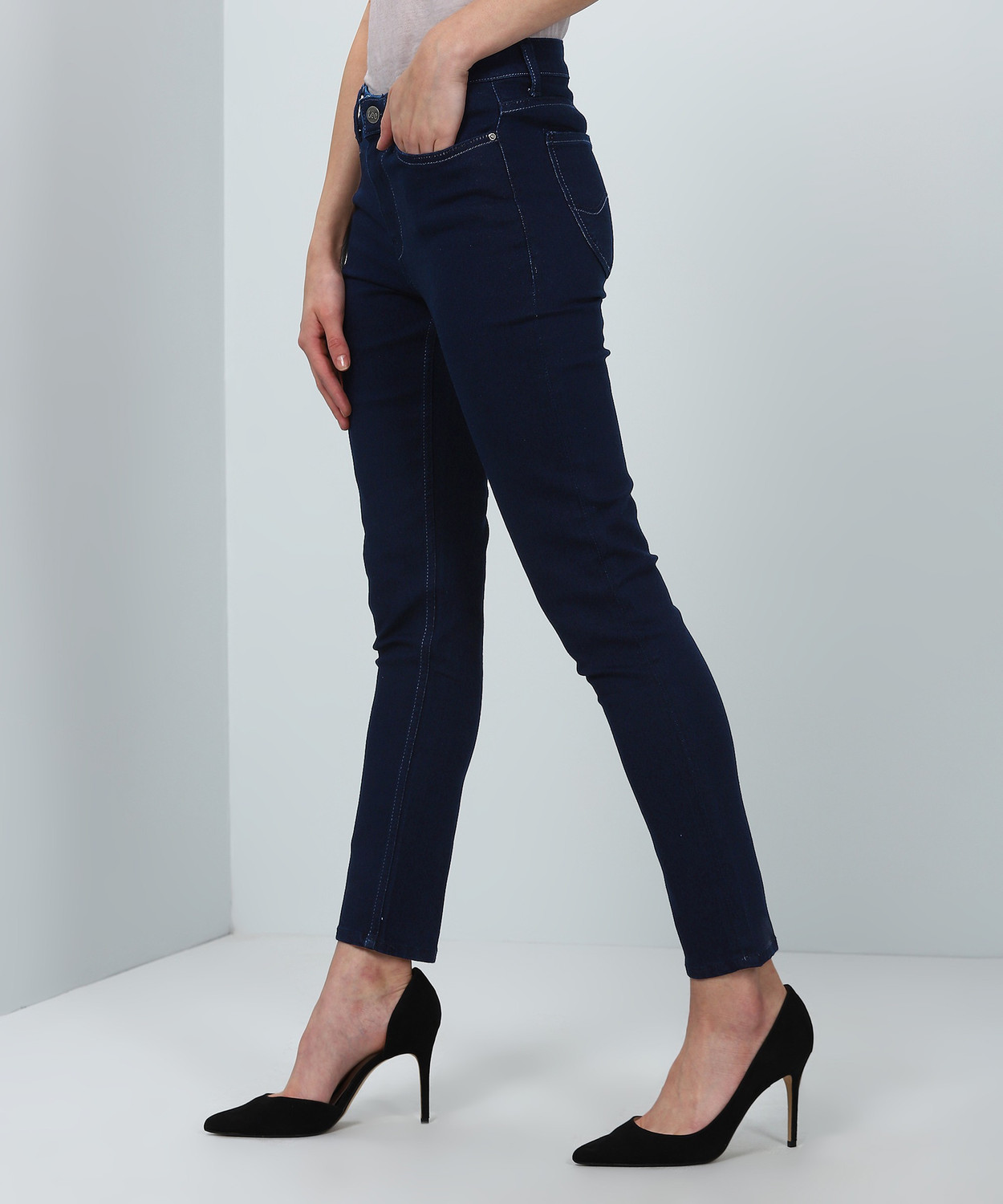 Image of LEE Slim Women Dark Blue Jeans