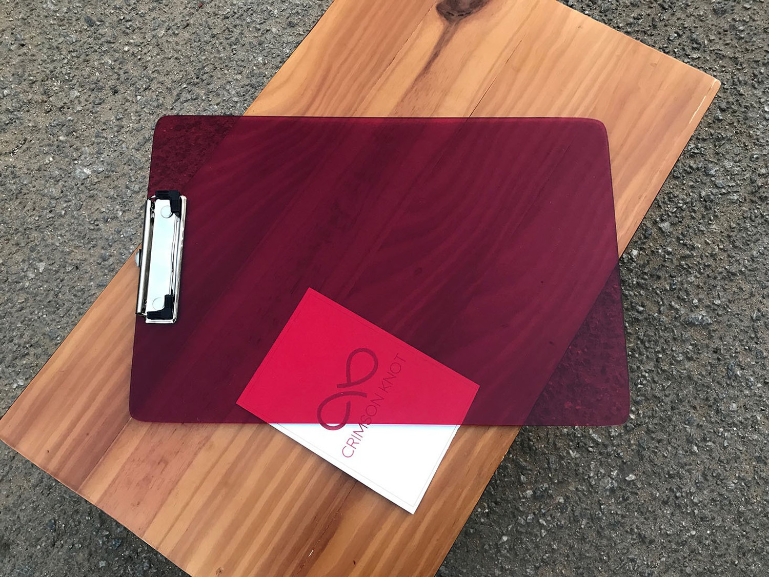 Image of Crimson Knot Transparent Red Acrylic