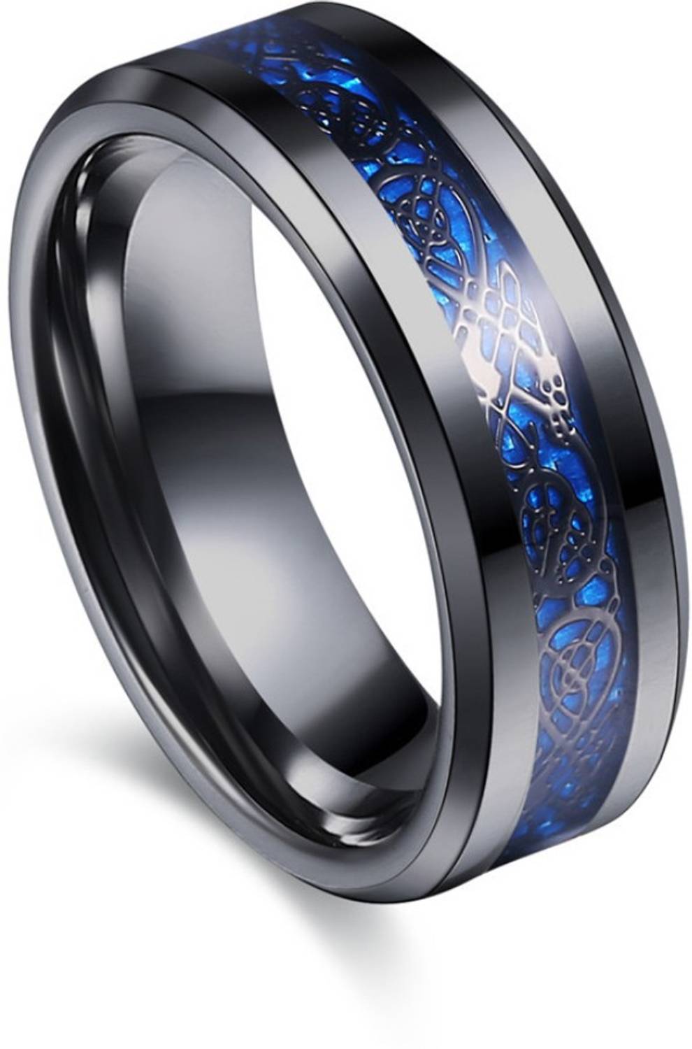 Divastri Dragon Celtic Titanium Steel Ring - Image 1