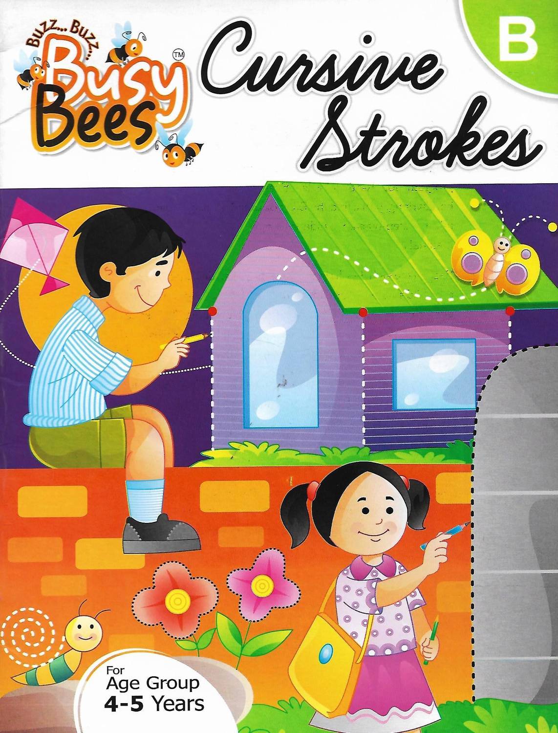 ACEVISION , BUSY BEES CURSIVE STROKES - B ( FOR AGE GROUP 4- 5 YEARS )