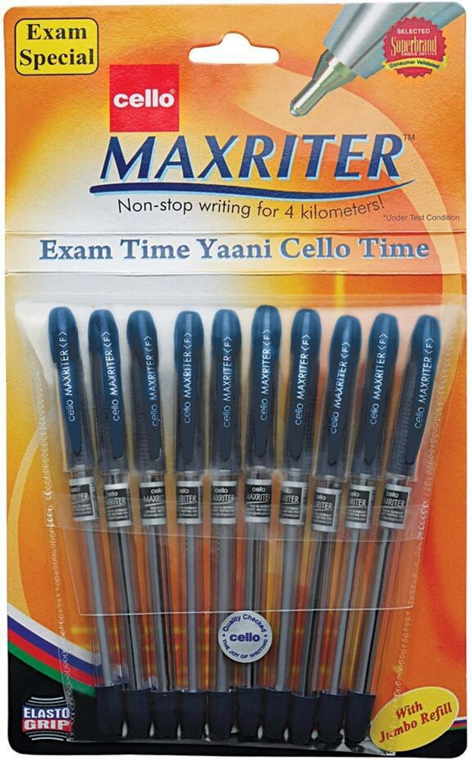 Image of Cello Maxriter Blue Ball Pen (Pack of 10, Ink Color - Blue)