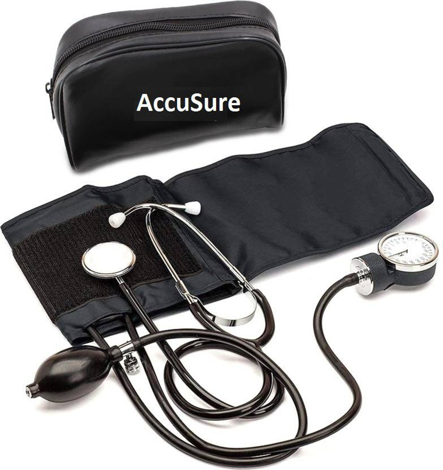 Image of AccuSure Aneroid Sphygmomanometer With Stethoscope Bp Monitor