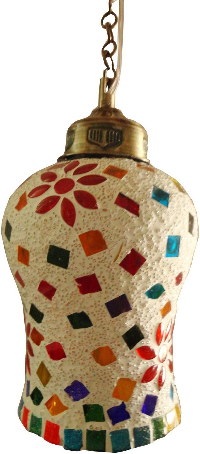 Banke Bihari Glass Handicraft Hand Made Glass Hanging Light Pendant Lamp Ceiling Lamp
