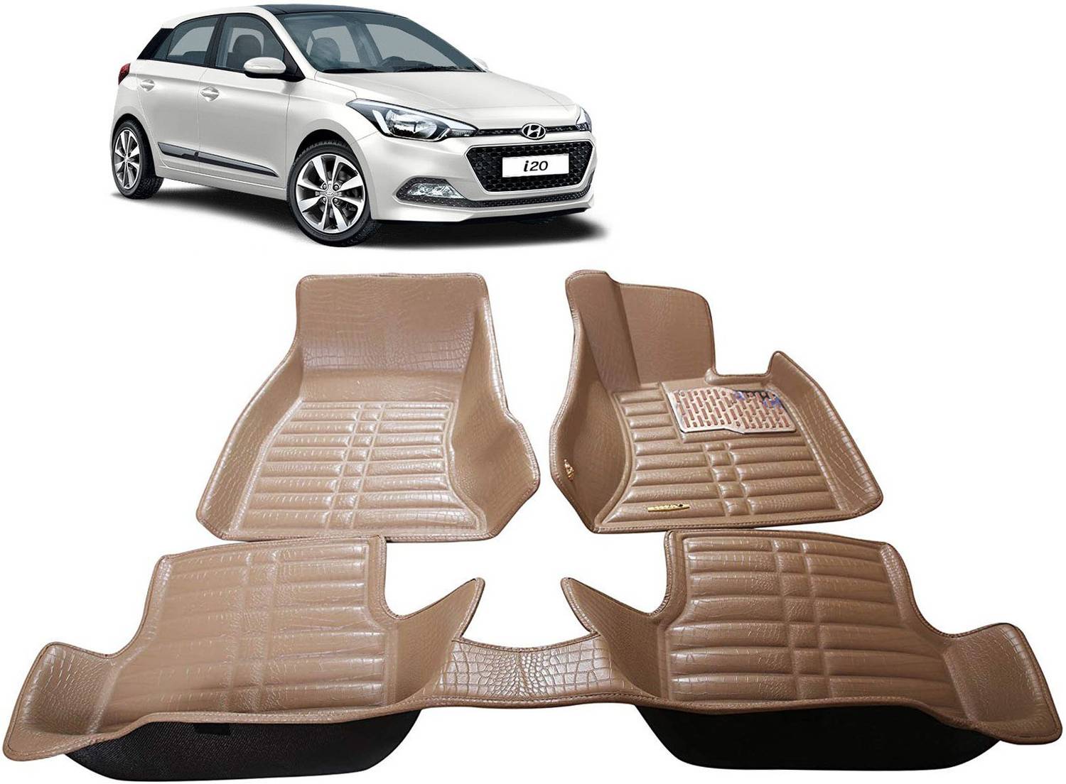 AYW 5D Mat for Hyundai i20, Beige - Image 1