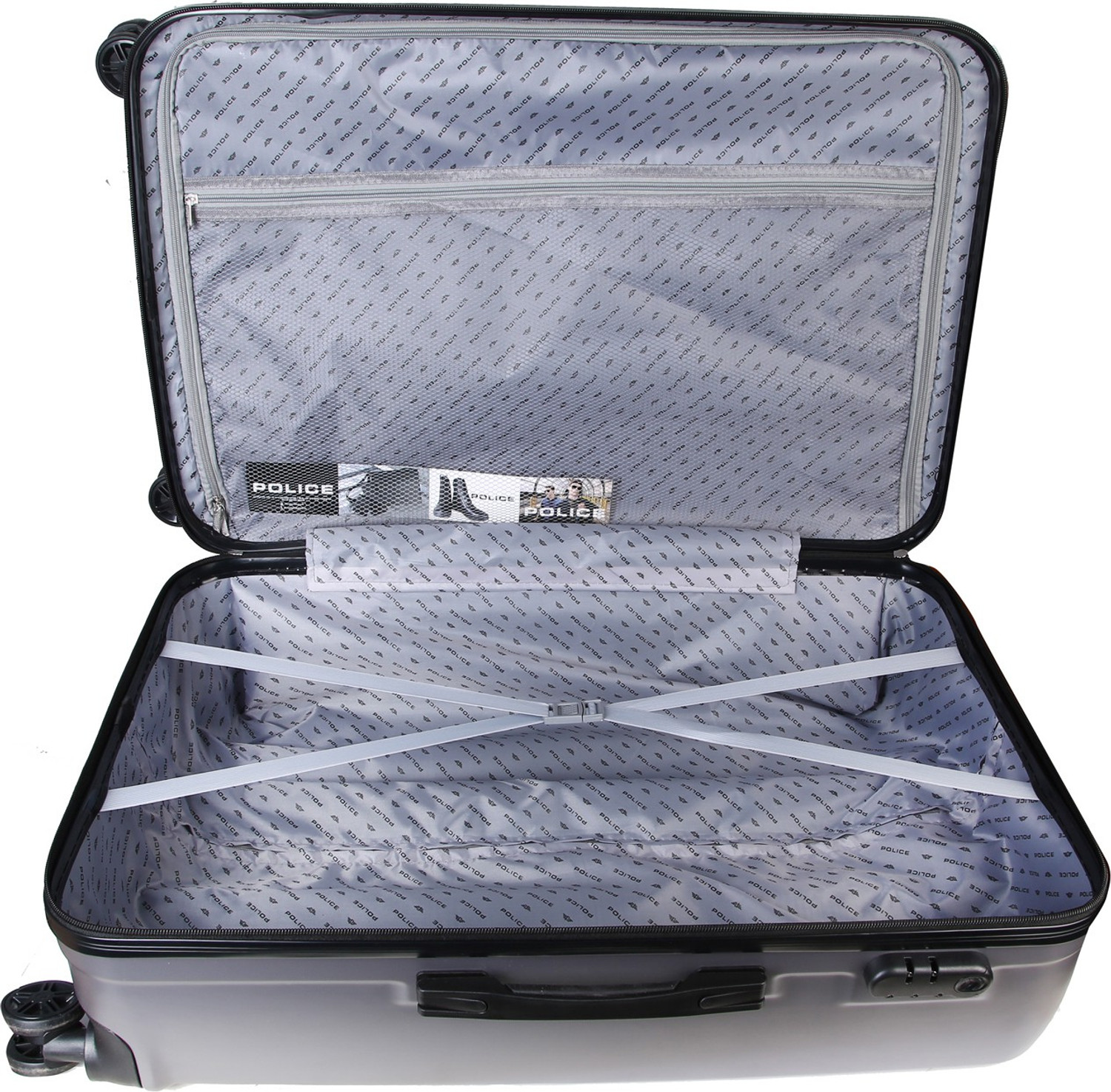 Image of Police Terminal Expandable Check-in Suitcase 4 Wheels - 24 inch