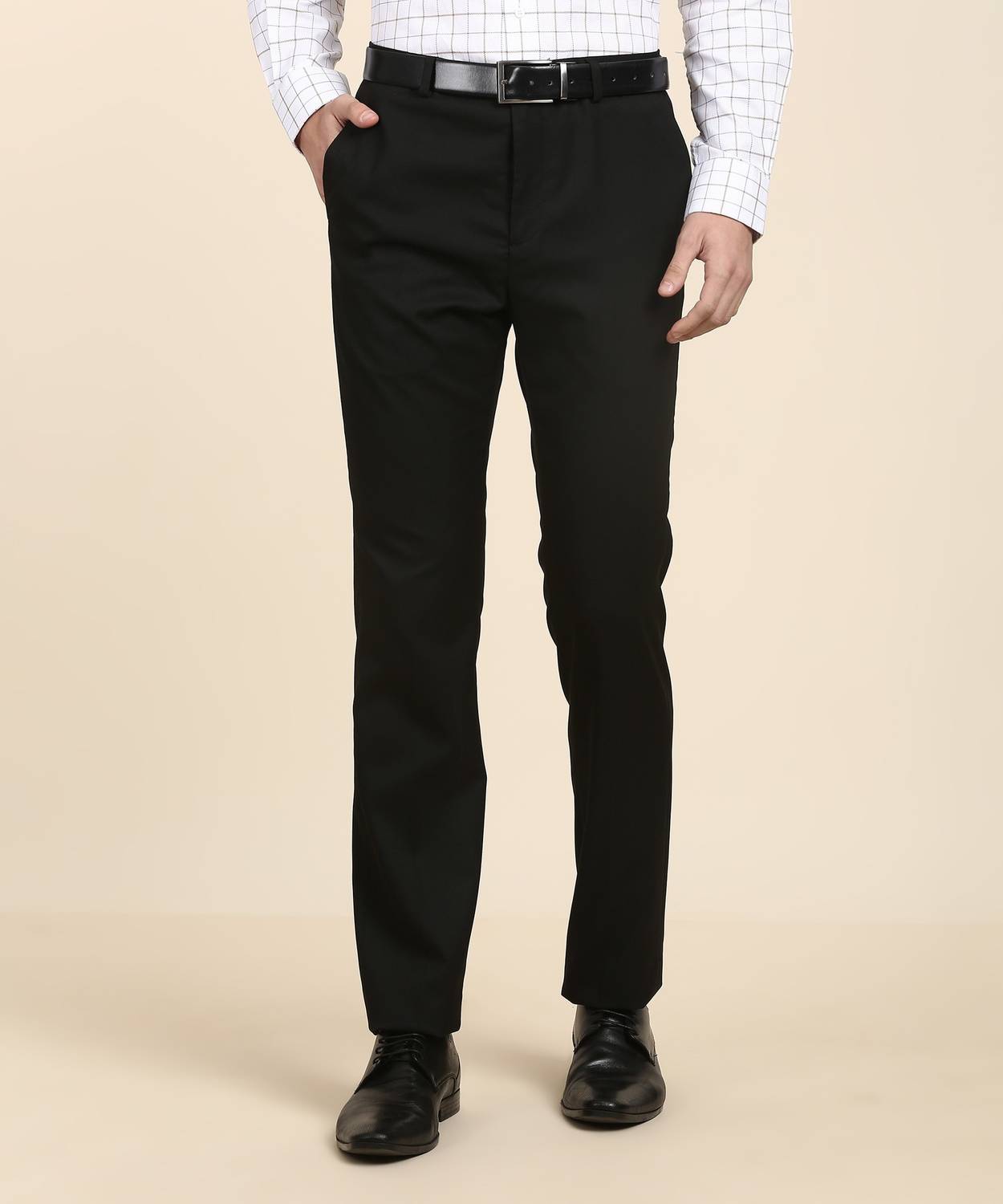 Arrow Newyork Slim Fit Men Black Trousers