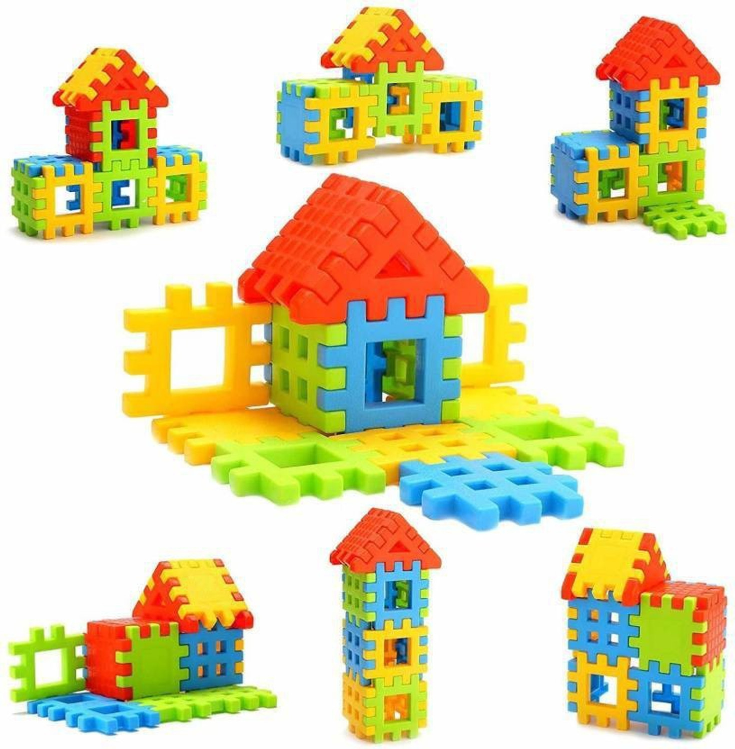 Image of Nabhya Happy Home PVC Packing Building Blocks Early Learning Educational Toy For Kids Age 2 To 5