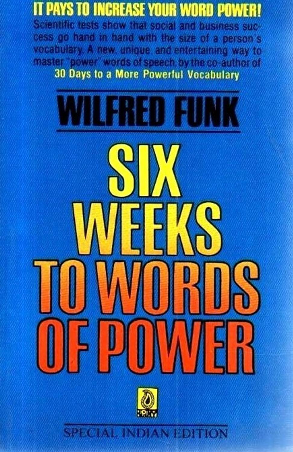 Six Weeks to Words of Power: Buy Six Weeks to Words of Power by