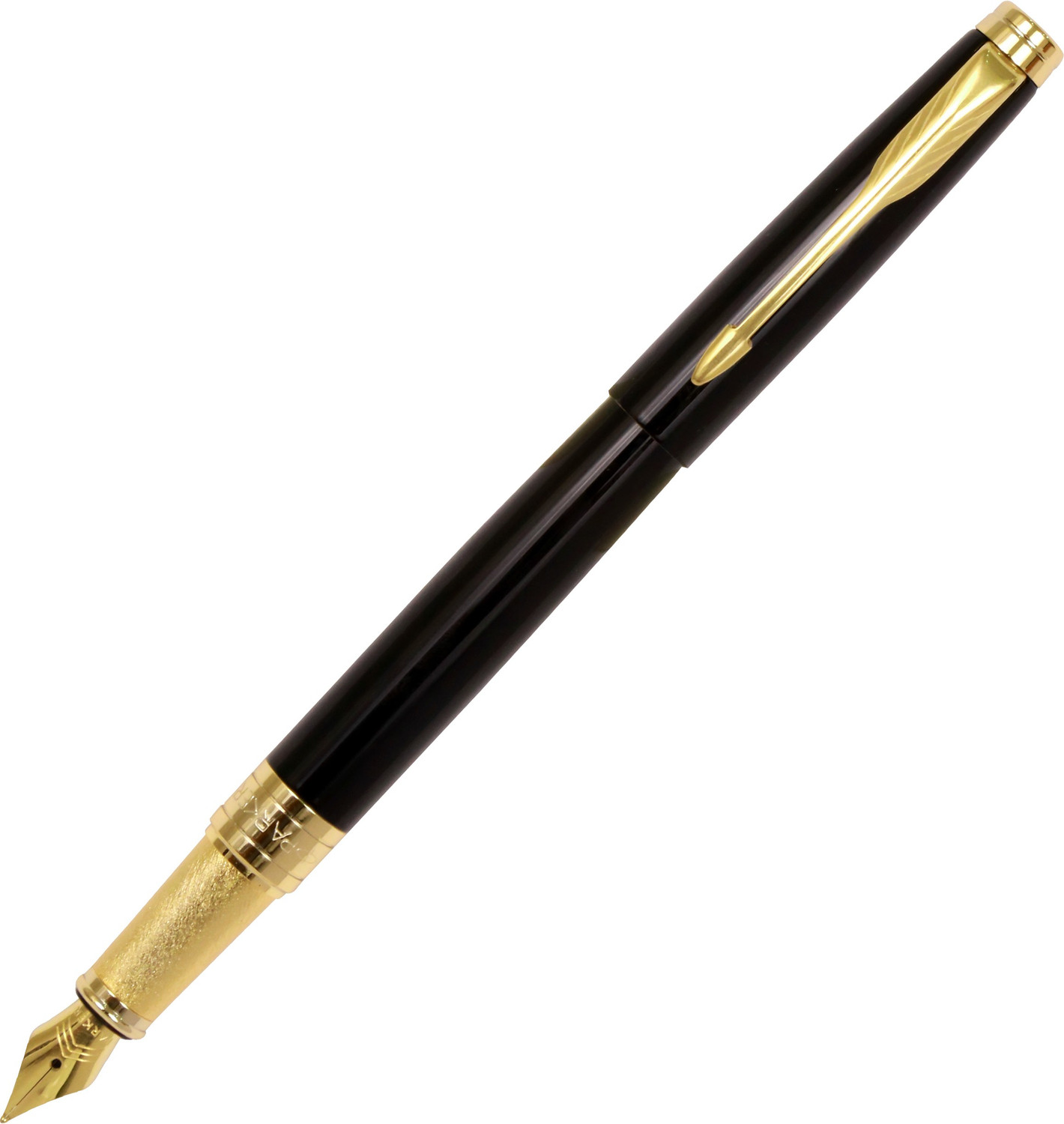 Image of PARKER Aster Laque Black Gold Trim Fountain Pen