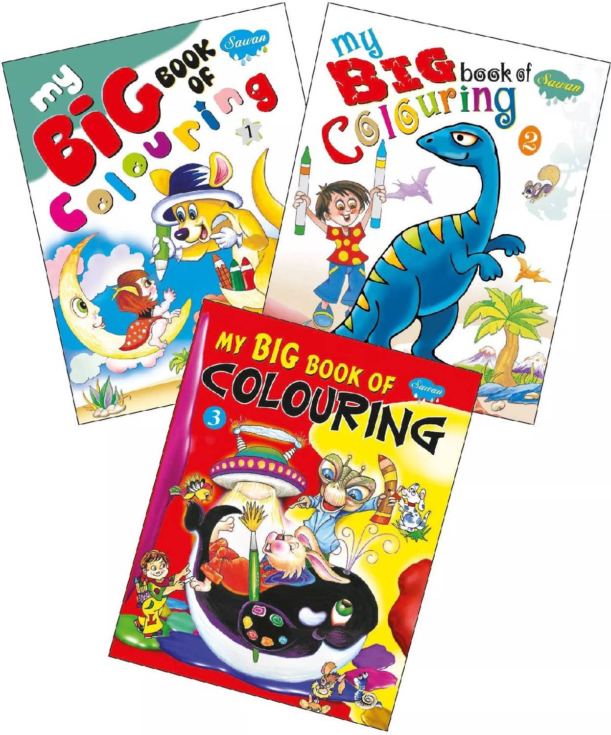 Big Colouring Book Set Of 3