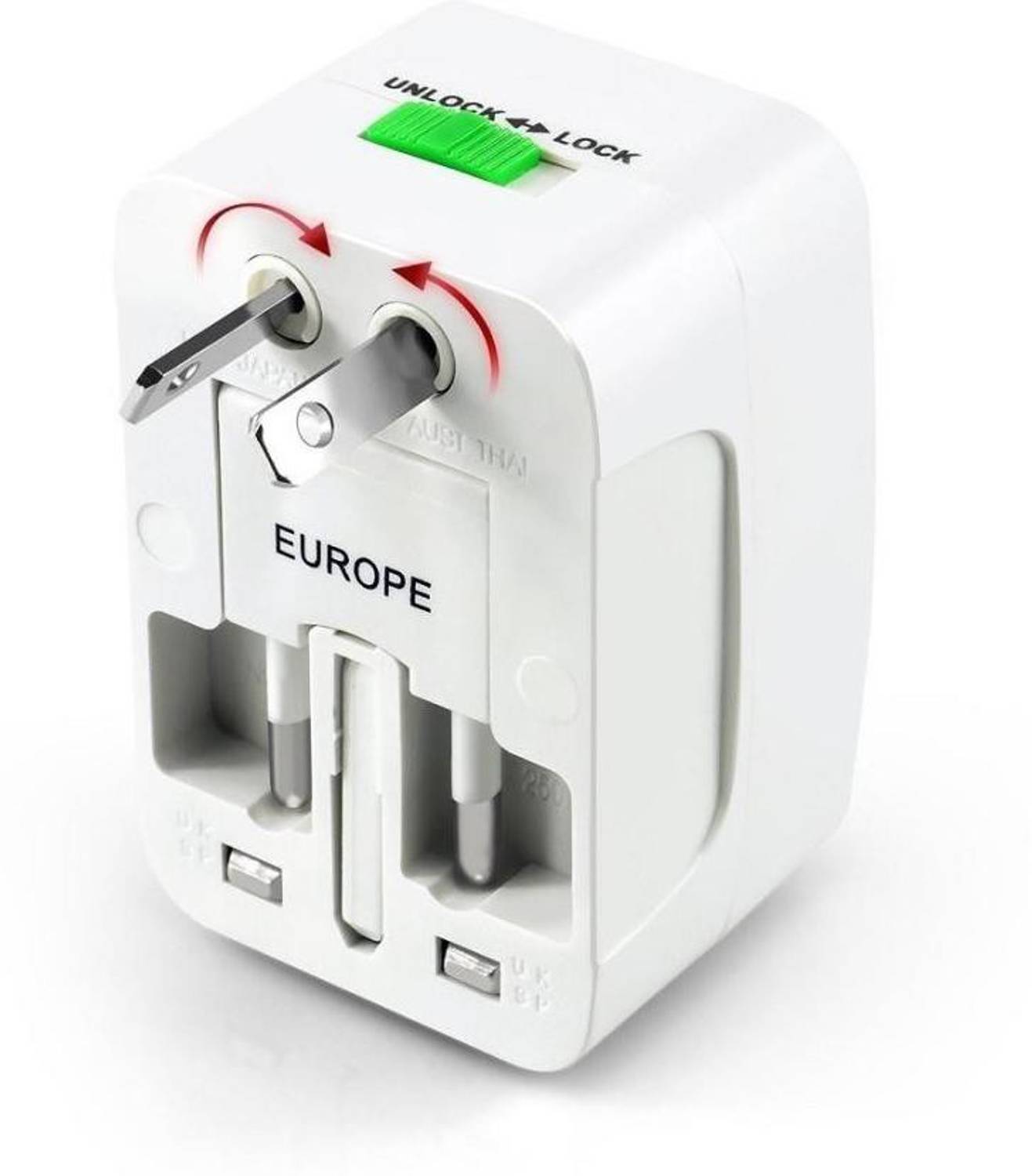 EAGNA Universal World Wide Travel Charger Adapter Plug, White Worldwide Adaptor  (White) Adapt-06 Worldwide Adaptor