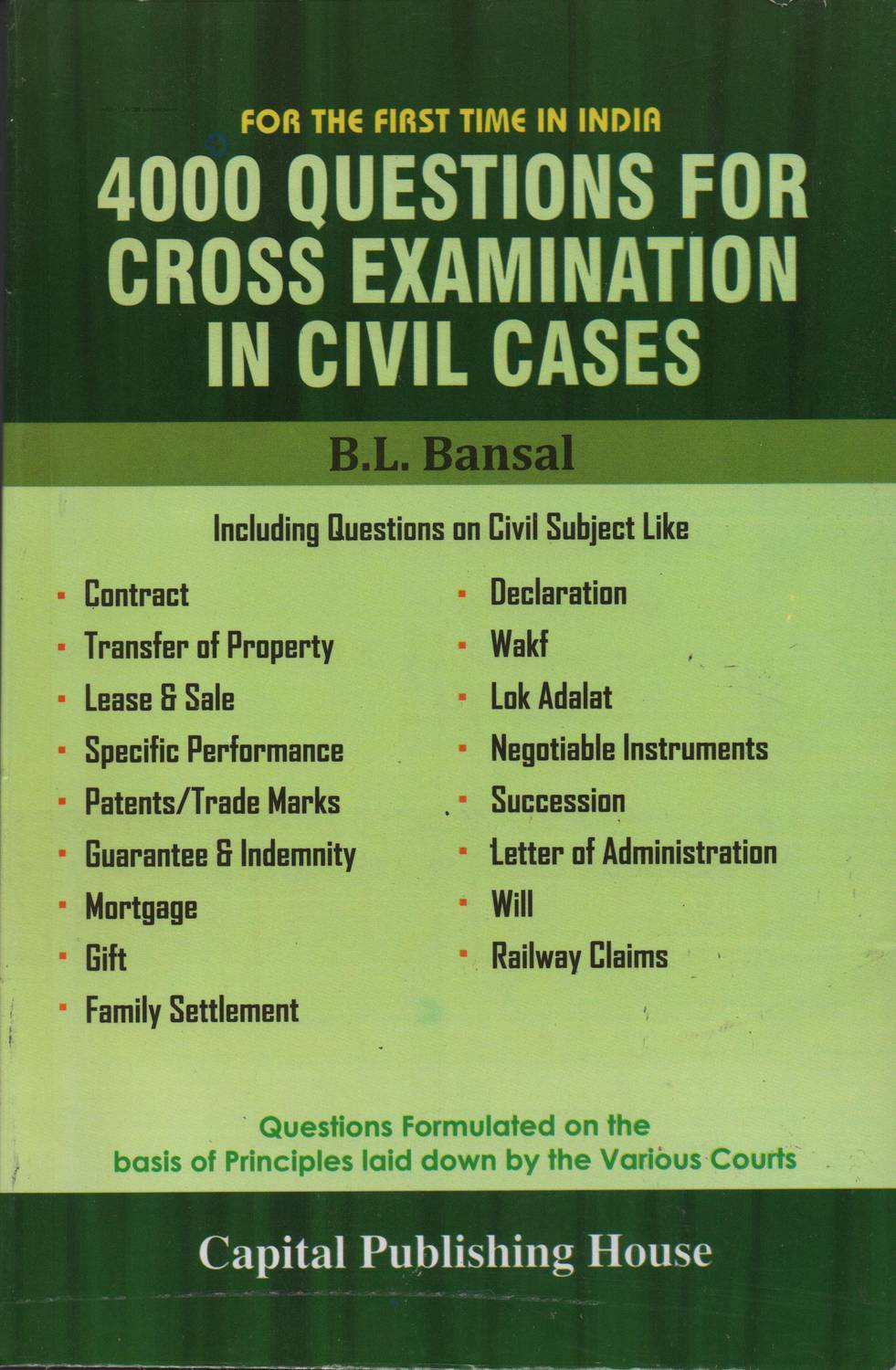 4000 Questions For Cross Examination In Civil Cases