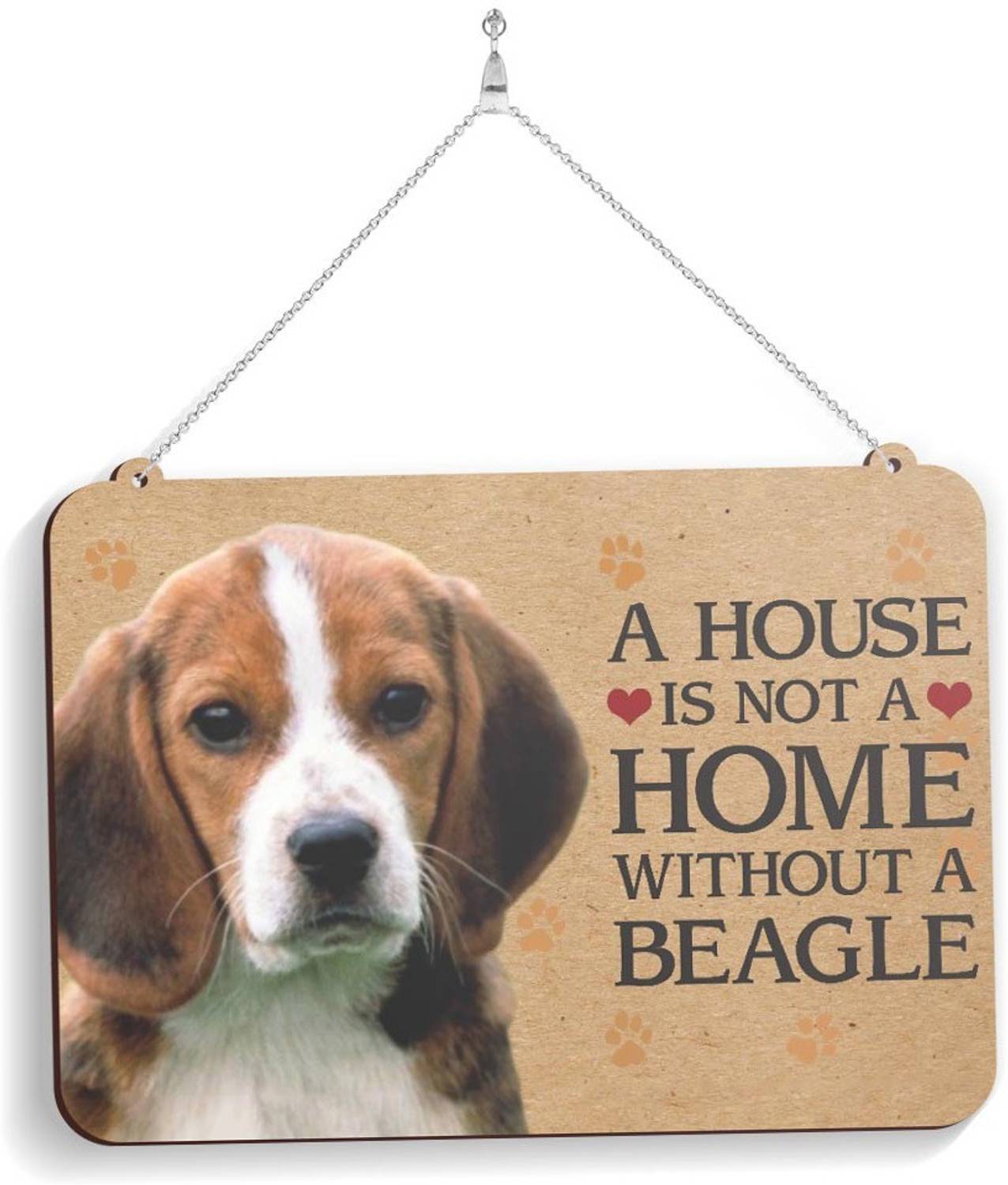 100yellow Wooden Wooden A House is not a home without a Beagle Dog Plaque Name Plate Name Plate