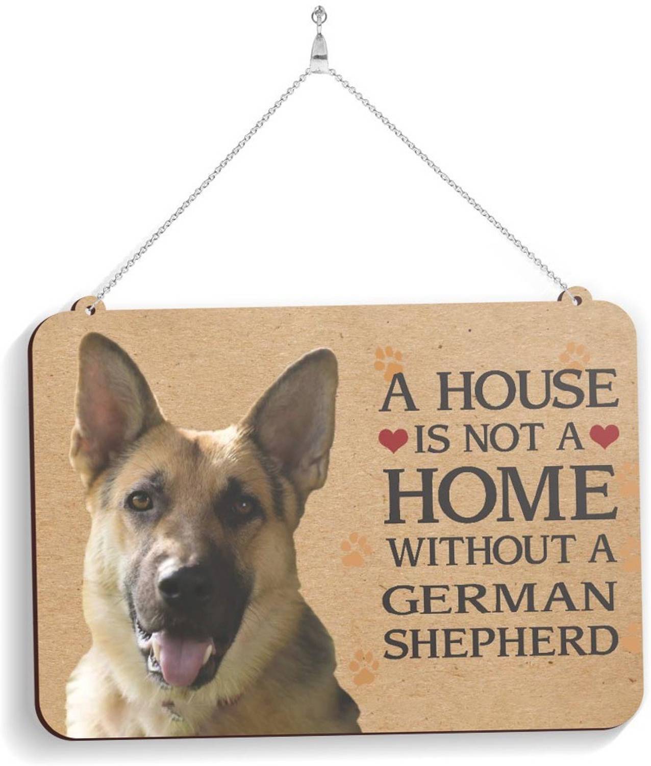 100yellow Wooden Wooden A House is not a home without a German Shepherd Dog Plaque Name Plate Name Plate