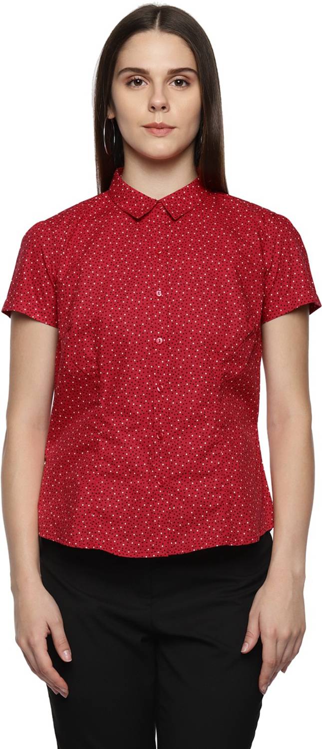 Annabelle by Pantaloons Women Printed Casual Red Shirt