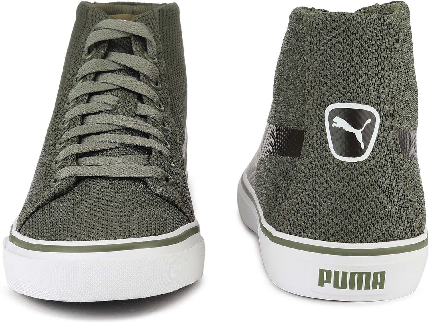 Image of PUMA Troop Mid Knit Sneakers For Men