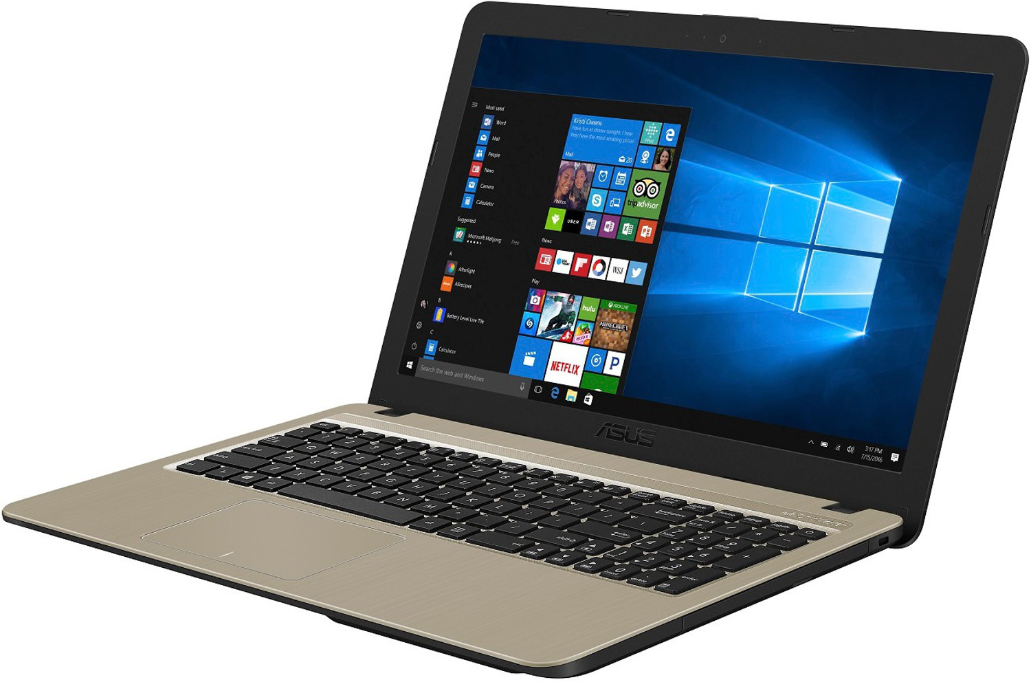 Image of ASUS Intel Core i3 7th Gen 7020U - (4 GB /1 TB HDD /Windows 10 Home) X540UA-GQ683T Laptop