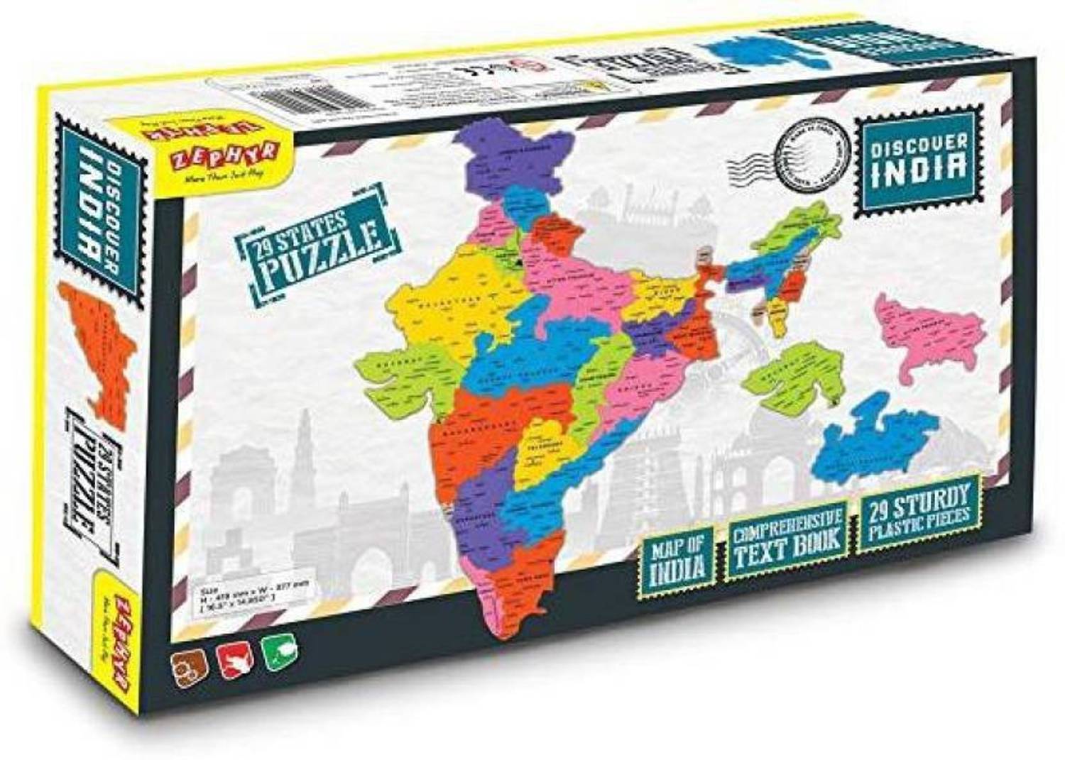 ZEPHYR Discover India - 29 States Puzzle Map for Kids - Discover
