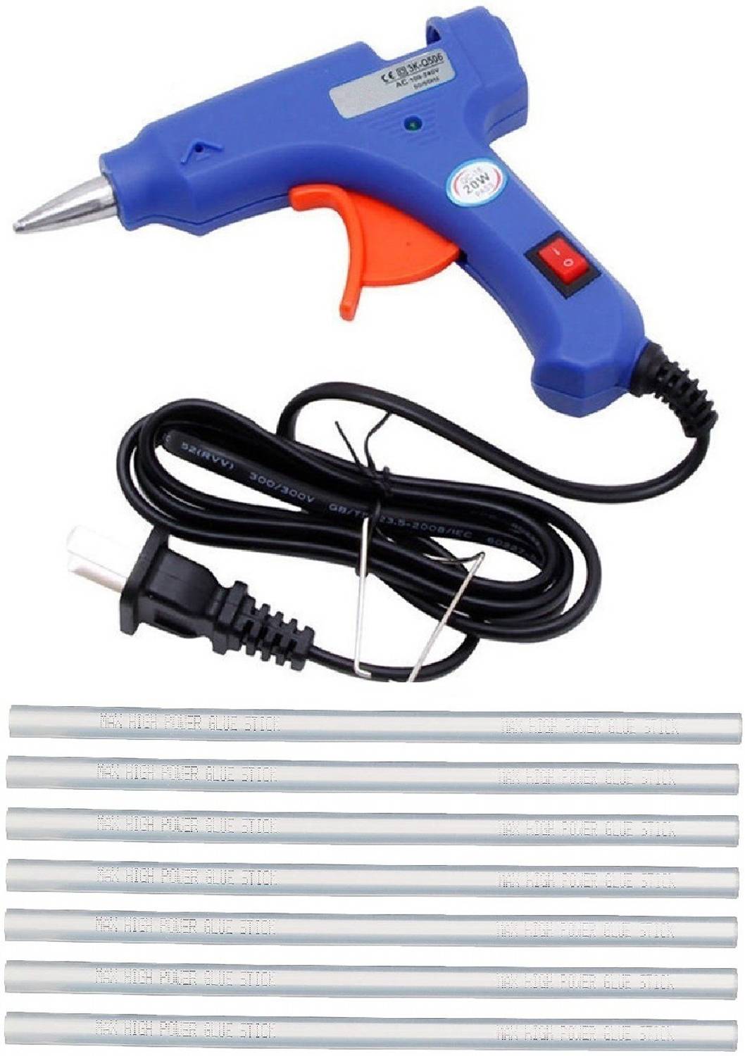 bandook BLUE MINI 20W 20 WATT Standard Temperature Corded Glue Gun