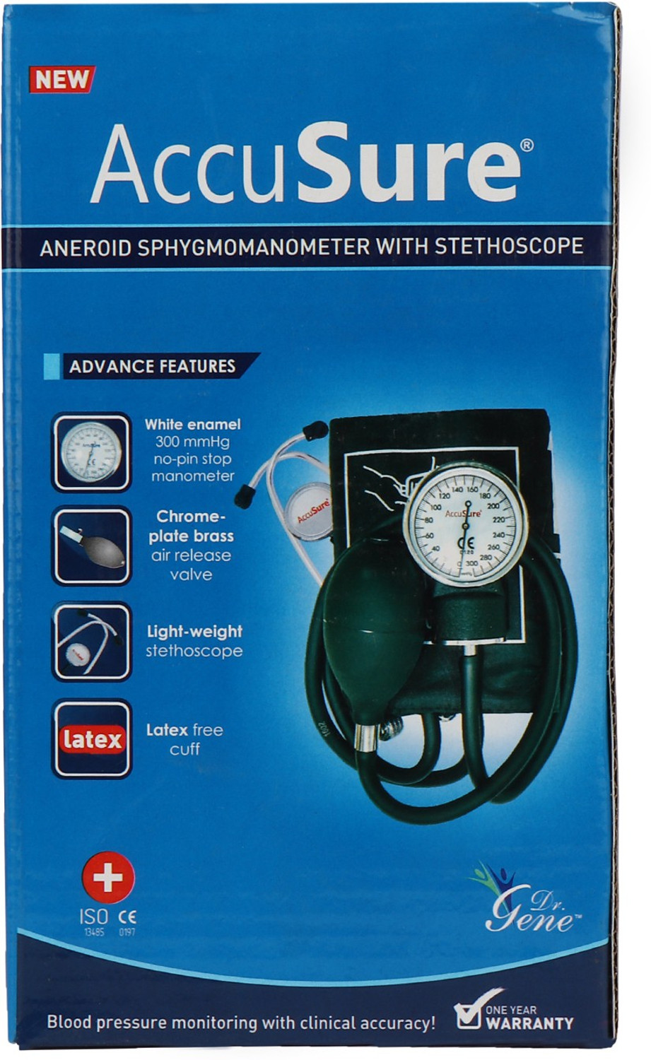 Image of AccuSure Aneroid Sphygmomanometer With Stethoscope Bp Monitor
