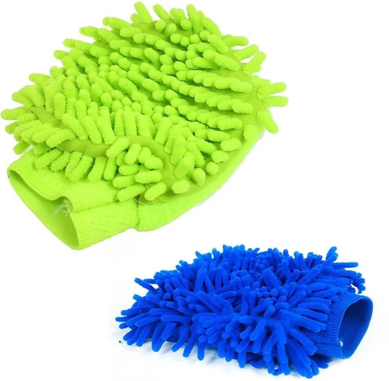 ALPHA.SM Microfiber Wash and Dust Chenille Mitt Cleaning Gloves for Home/ Office/ Kitchen/ Hotel/ Car Wet Wet and Dry Glove Set