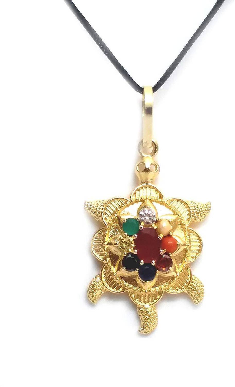 AIR9999 Tortoise Shaped NAVGRAHA NAVRATNA ASHTADHATU Pendant Crystal Metal Pendant