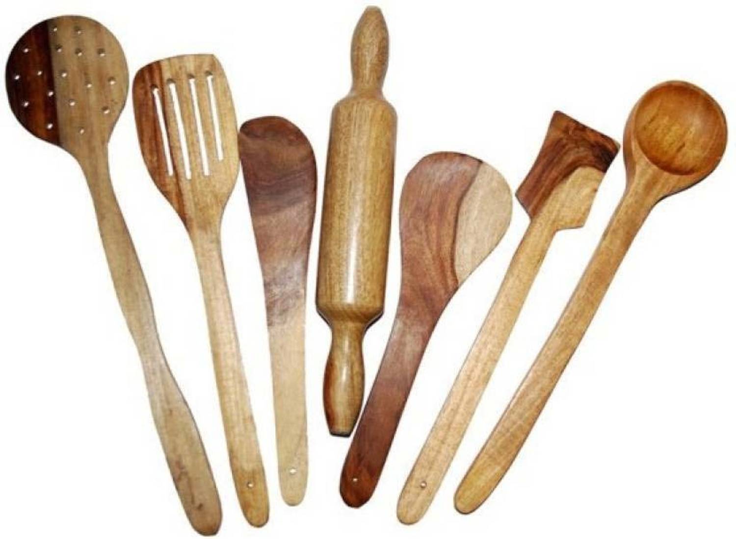 Alhind Handicraft Wooden Set Kitchen Tool Set