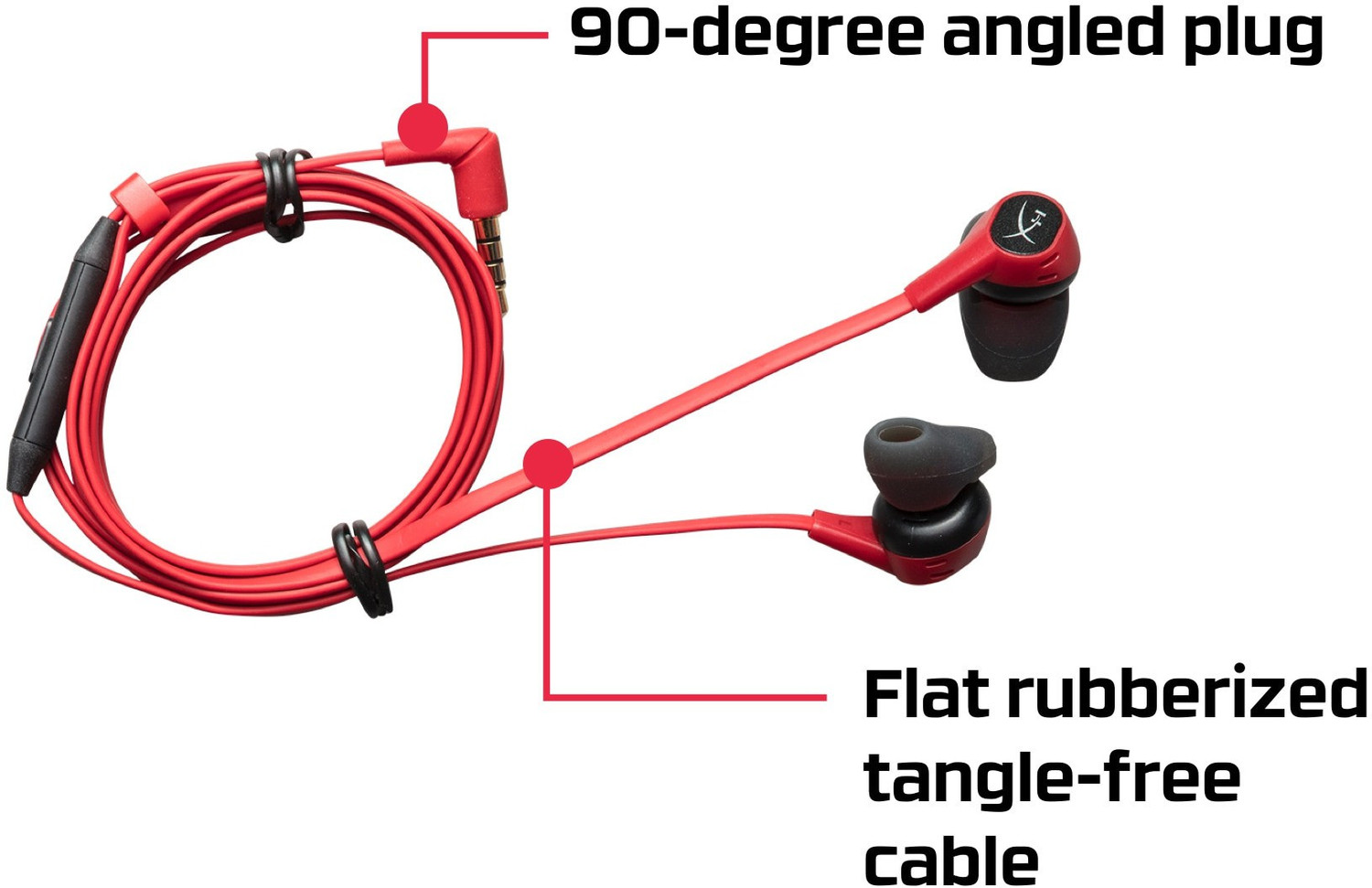 Image of HyperX Cloud Earbud for Nintendo Switch and Mobile Gaming (HX-HSCEB-RD) Wired
