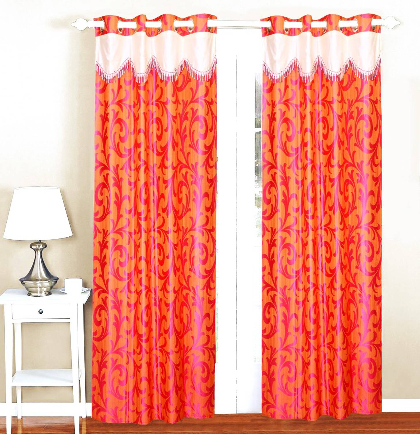 Alemah 200 cm (7 ft) Door Polyester Blackout Curtain (Pack Of 2)