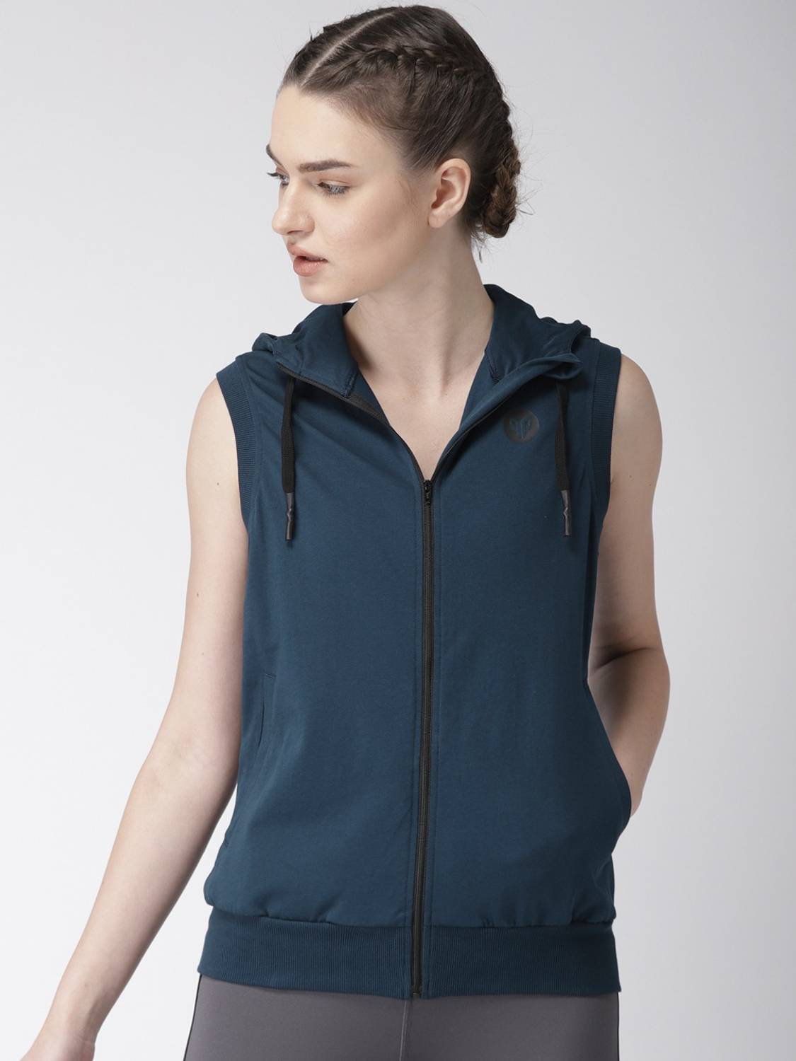2GO Sleeveless Solid Women Jacket