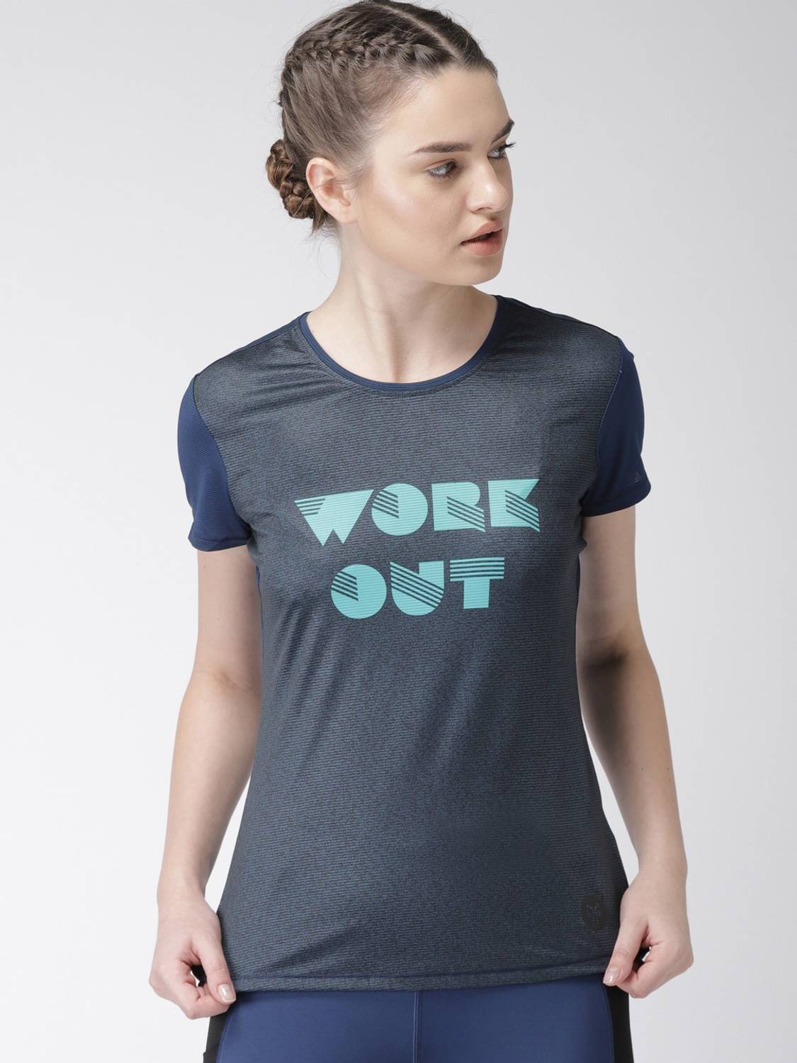 2GO Graphic Print Women Round Neck Grey T-Shirt