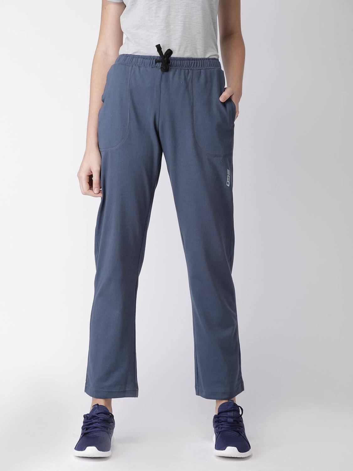 2GO Solid Women Blue Track Pants