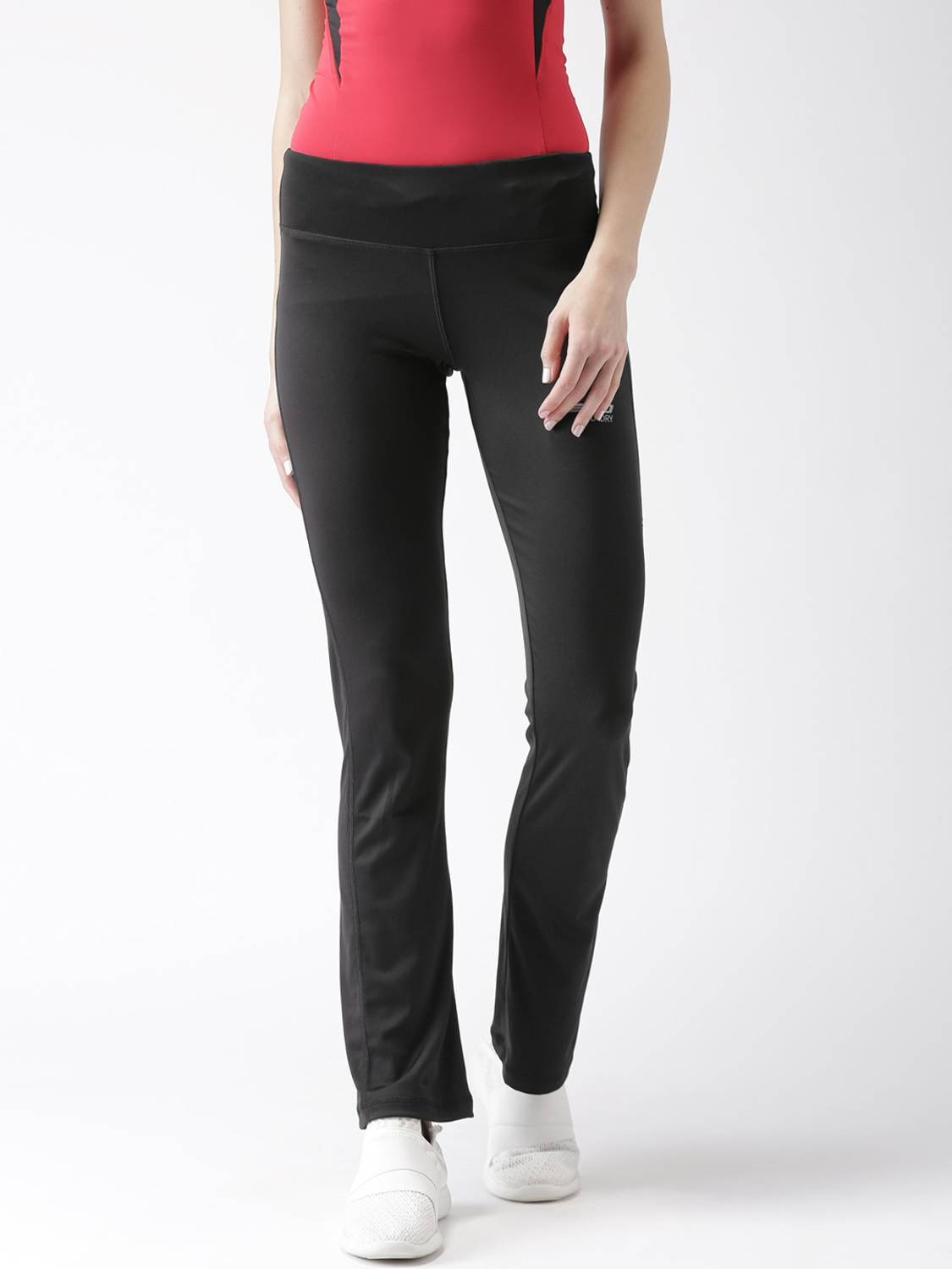 2GO Solid Women Black Track Pants