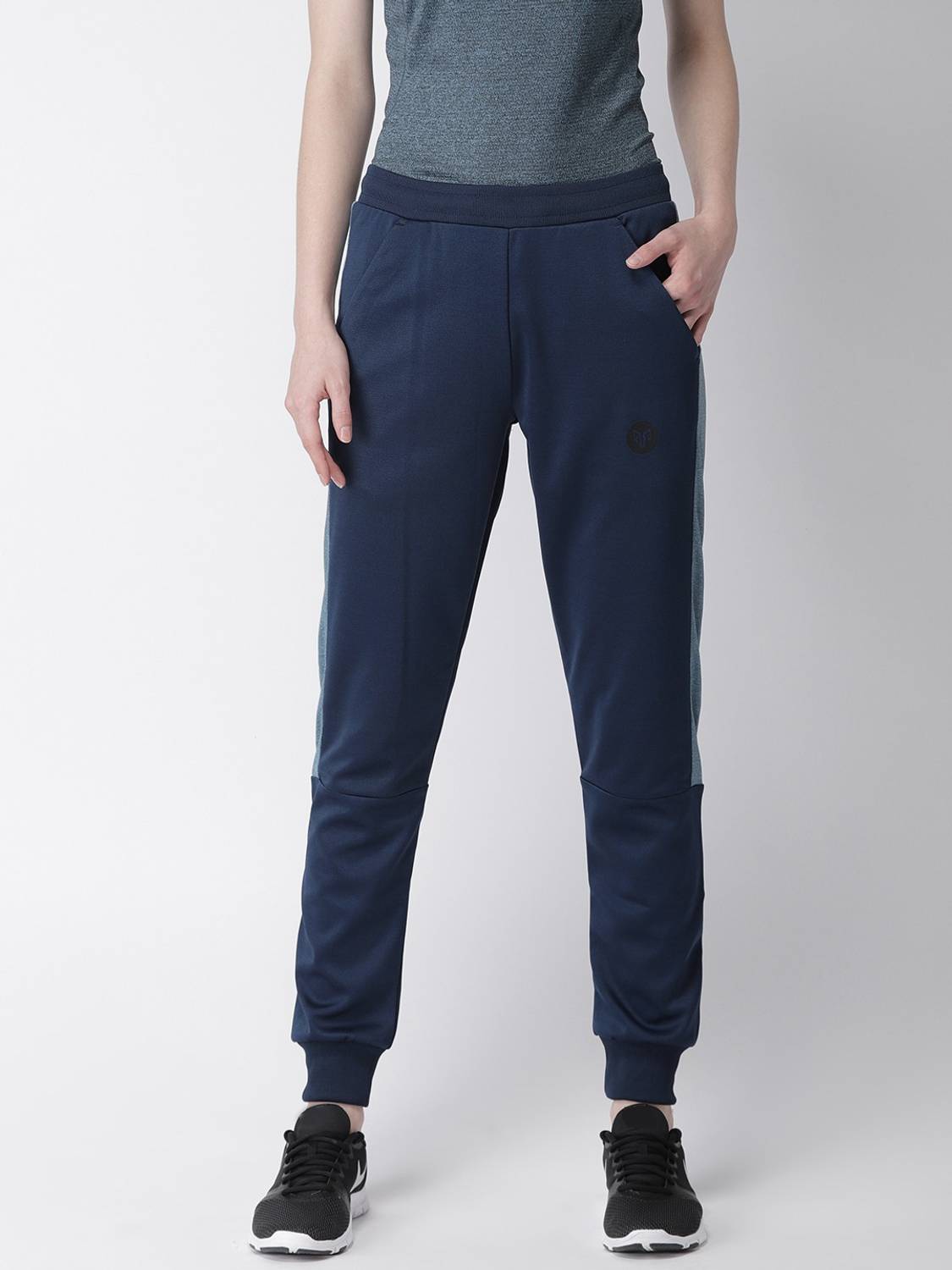 2GO Solid Women Dark Blue Track Pants