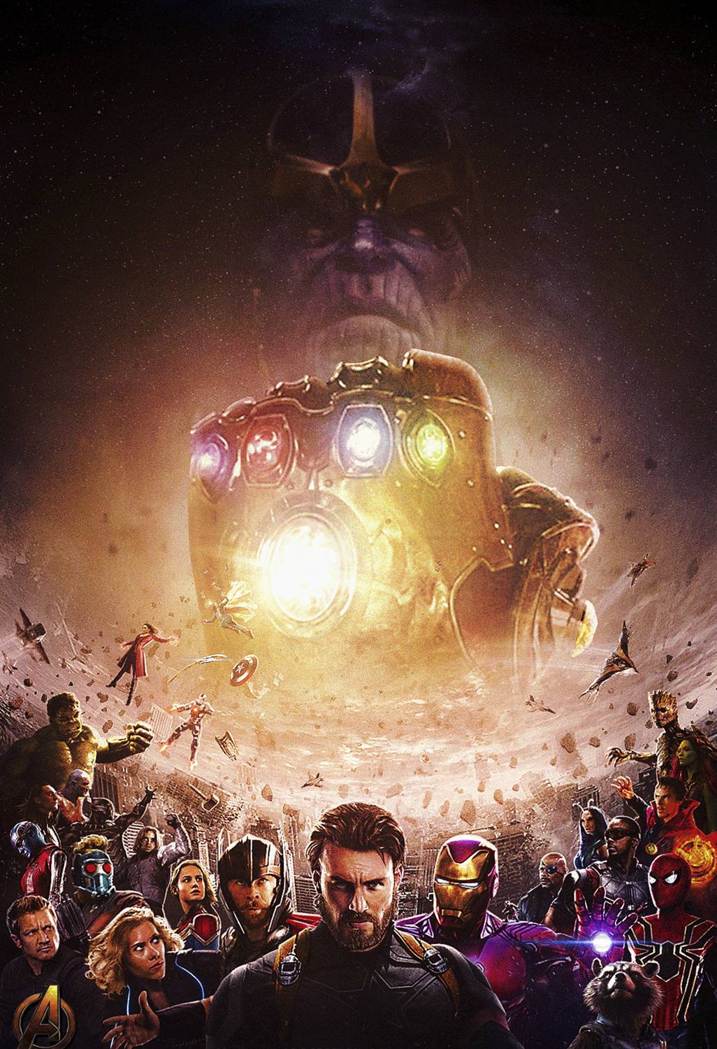 Avengers Infinity war Movie Poster for Room & Office 300gsm Matte Paper(13 inch X 19 inch, Rolled) Paper Print