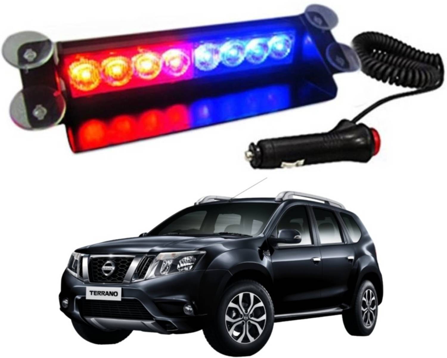 BRPEARl 8 LED Police Ca12326 Interior Light Car LED for Nissan (12 V, 35 W)