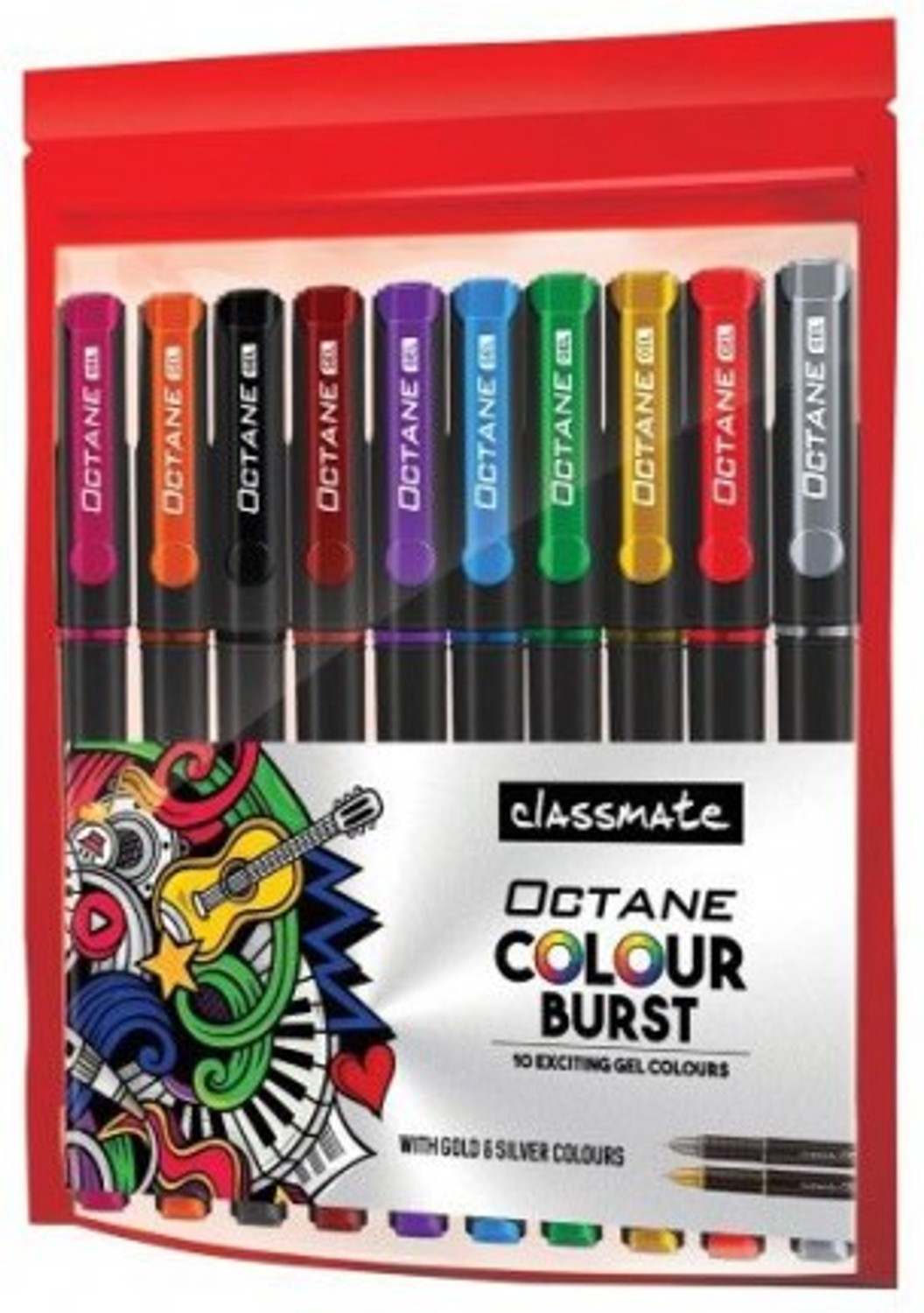 Image of Classmate Octane Burst Multi Colour Gel Pen