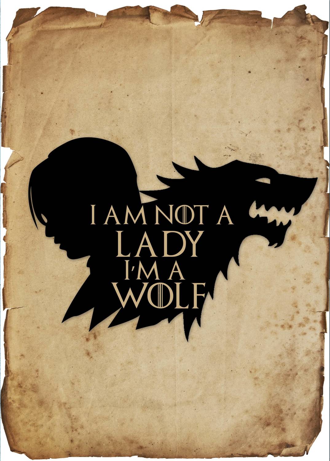 Aarya Stark Game of Thrones Posters for Room & Office (13 inch X 19 inch, Rolled) Multicolor Paper Print