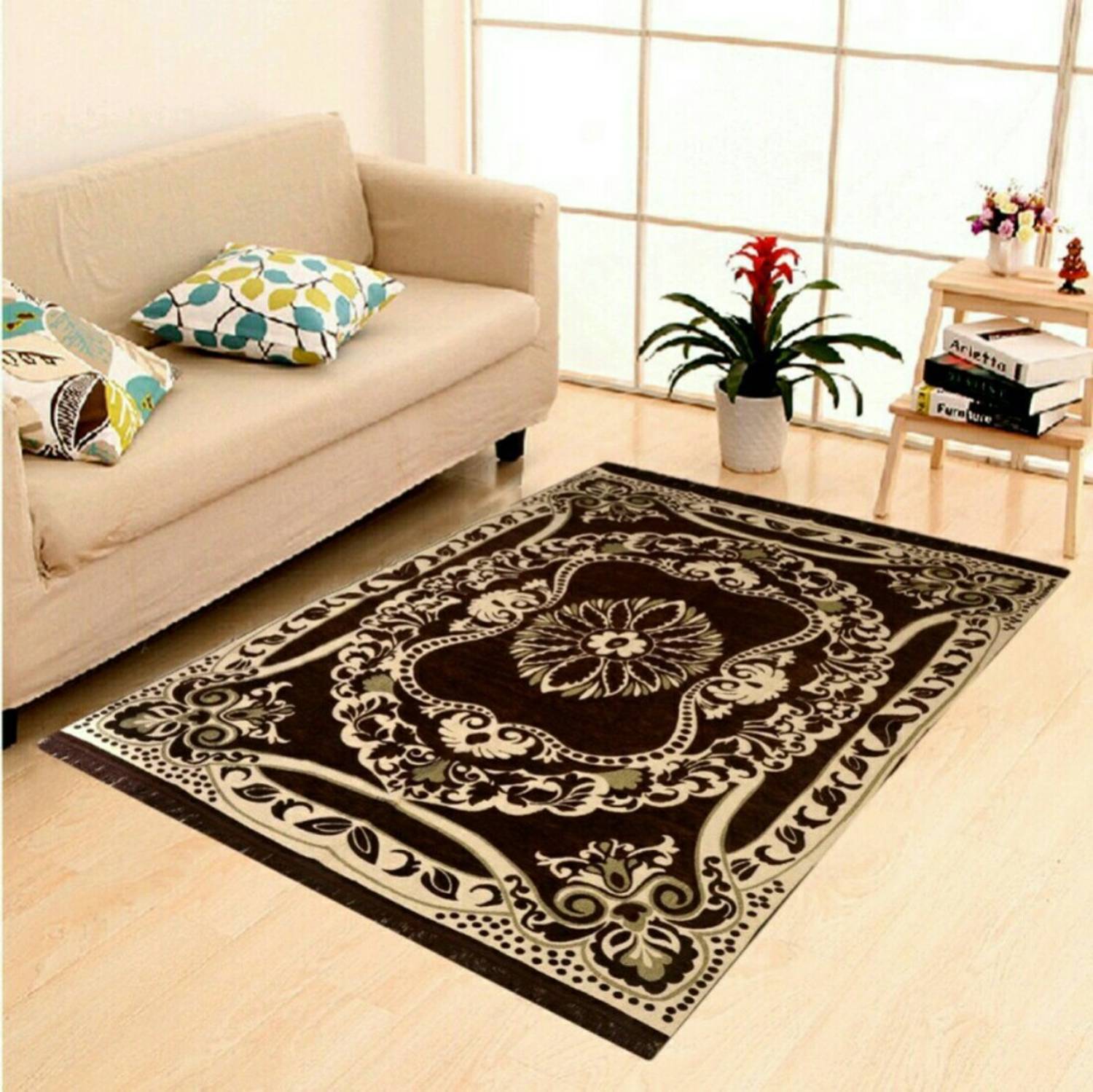 Bhoriaprints 4 ft  X 6 ft Cotton Carpet