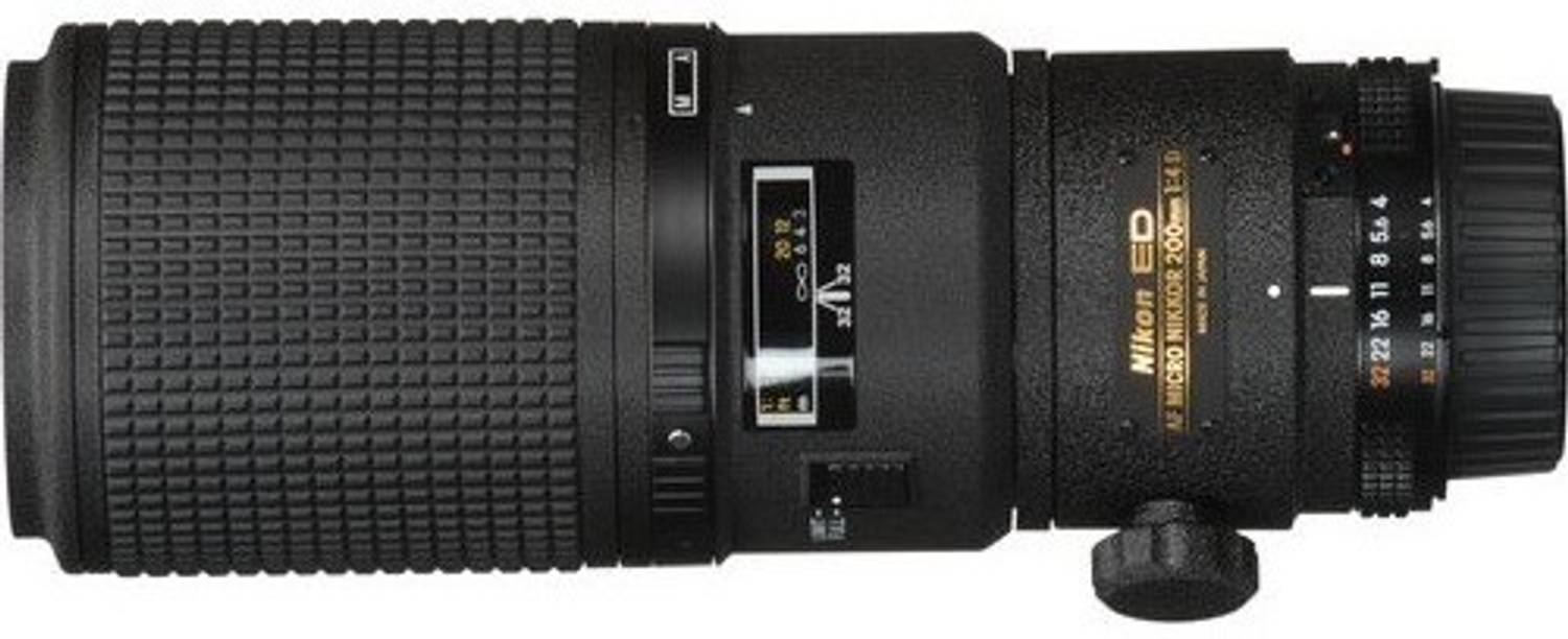 NIKON AF Micro-Nikkor 200mm f/4D IF-ED Telephoto Zoom Lens - NIKON